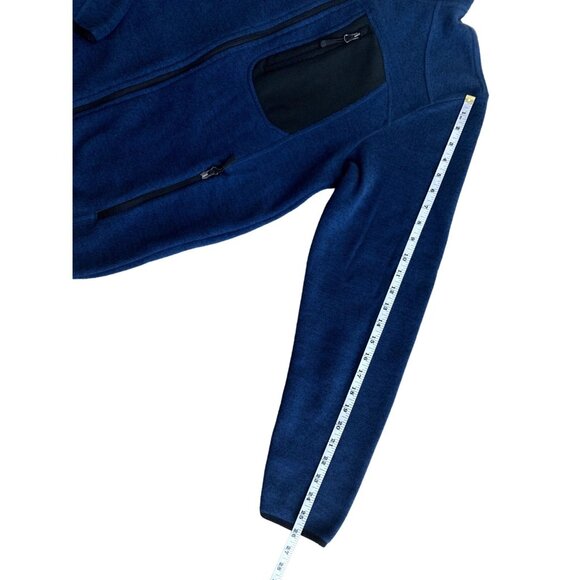 Free Country Mens Navy Blue Full-Zip Fleece Jacket With Chest Pocket Size Small - Picture 6 of 12